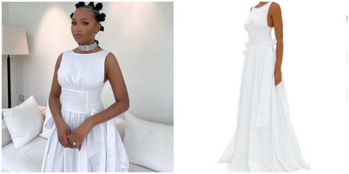 Photos of Temi Otedola and a model in the same dress. Photos of Temi Otedola and a model in the same dress.