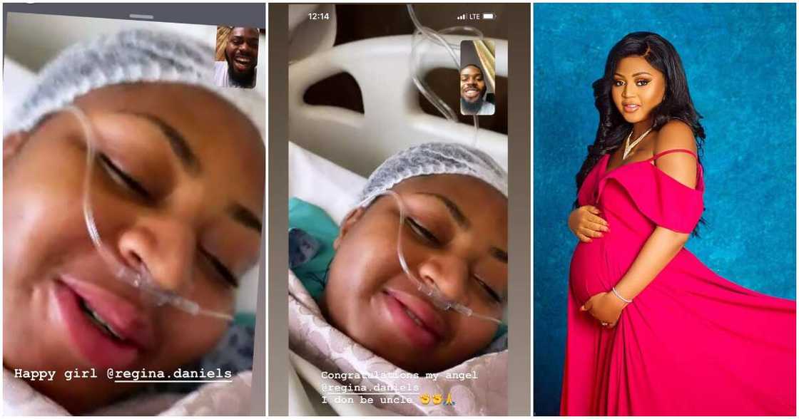 Regina Daniels welcomes baby boy