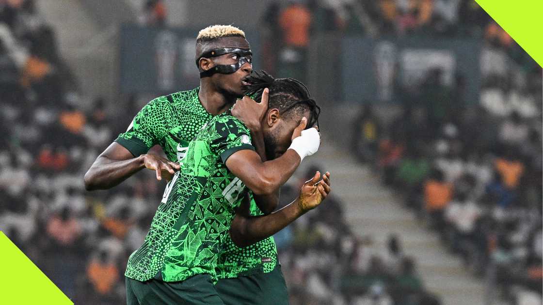 Ademola Lookman and Victor Osimhen celebrates