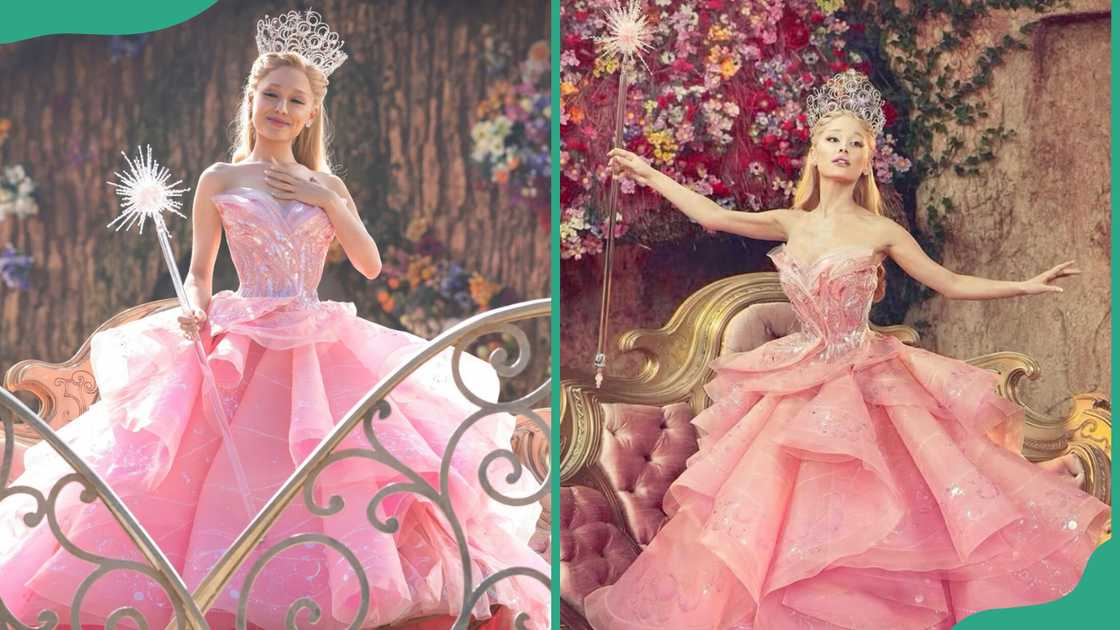 Ariana Grande playing Glinda in Wicked Ariana Grande playing Glinda in Wicked