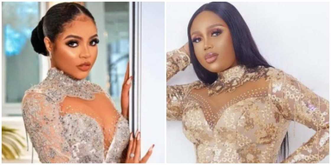 Photos of Nengi and a fan who recreated the look. Photos of Nengi and a fan who recreated the look.