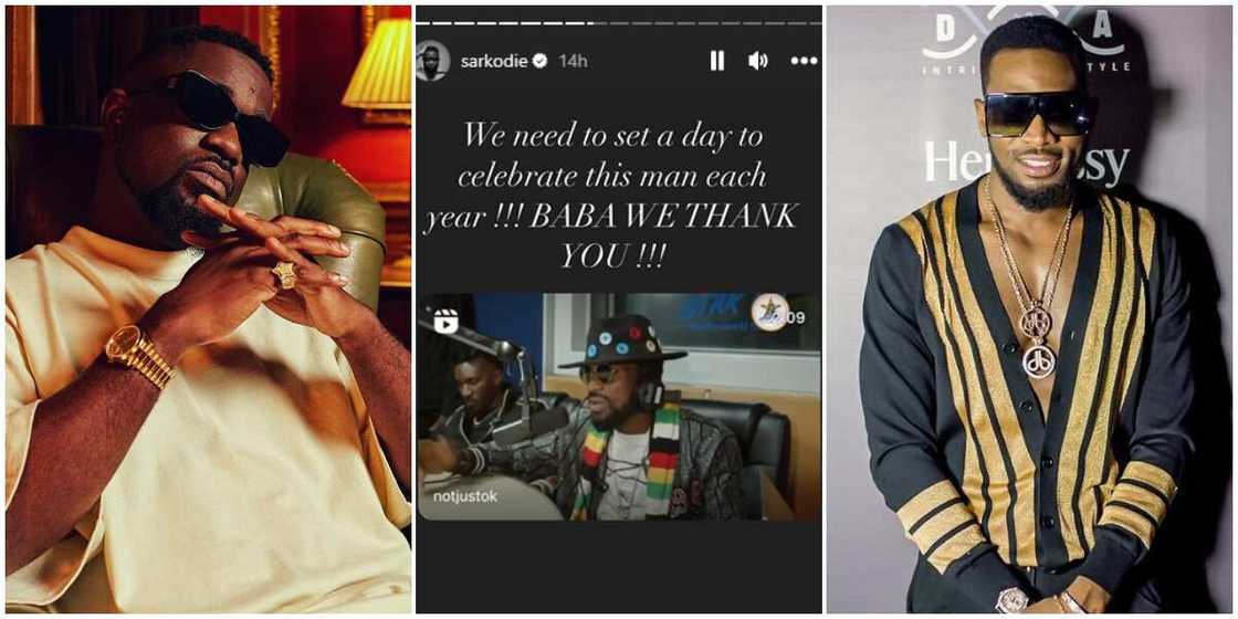 Sarkodie praises Dbanj for being the first African artist to get an international collaboration Sarkodie praises Dbanj for being the first African artist to get an international collaboration