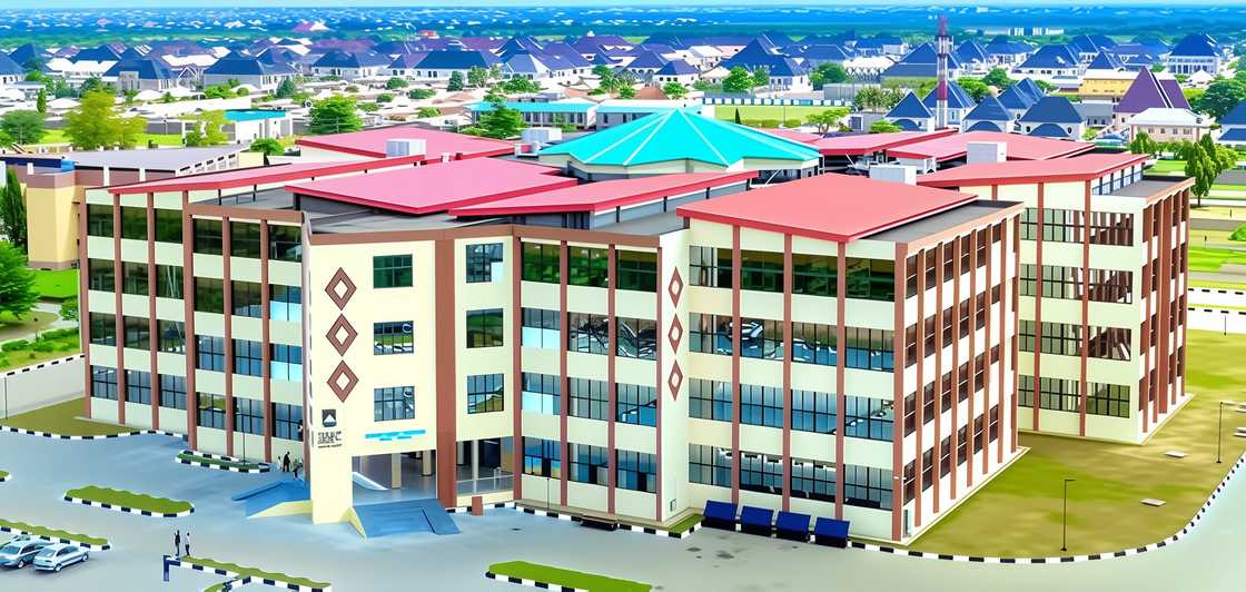 Aerial view of the Lagos State University library