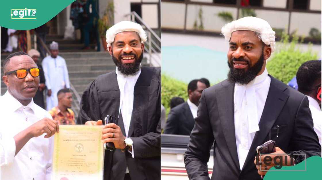Famous human rights activist, Deji Adeyanju as he got called to bar Famous human rights activist, Deji Adeyanju as he got called to bar