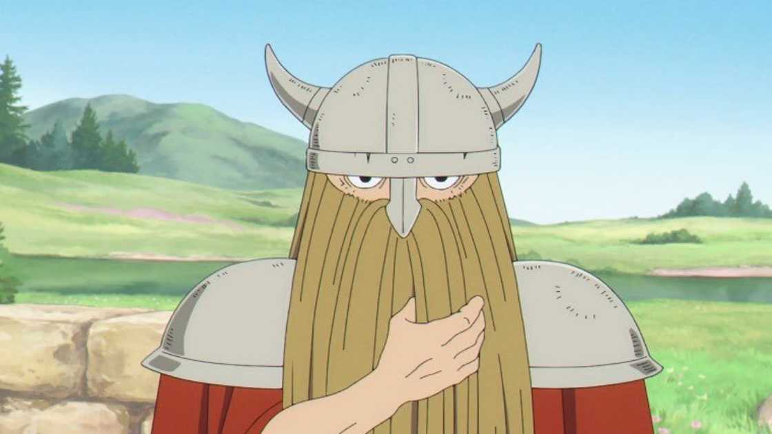 An animated illustration of Eisen in Frieren. An animated illustration of Eisen in Frieren.