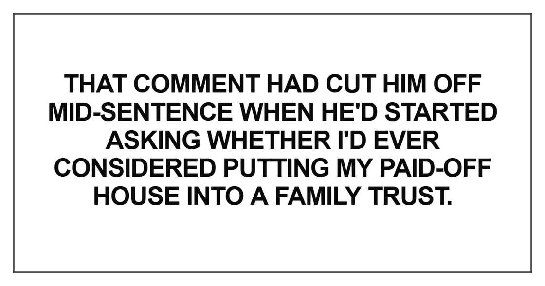 That comment had cut him off mid-sentence