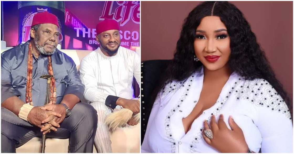 Pete Edochie admits he wasn't happy Yul took a second wife. Pete Edochie admits he wasn't happy Yul took a second wife.