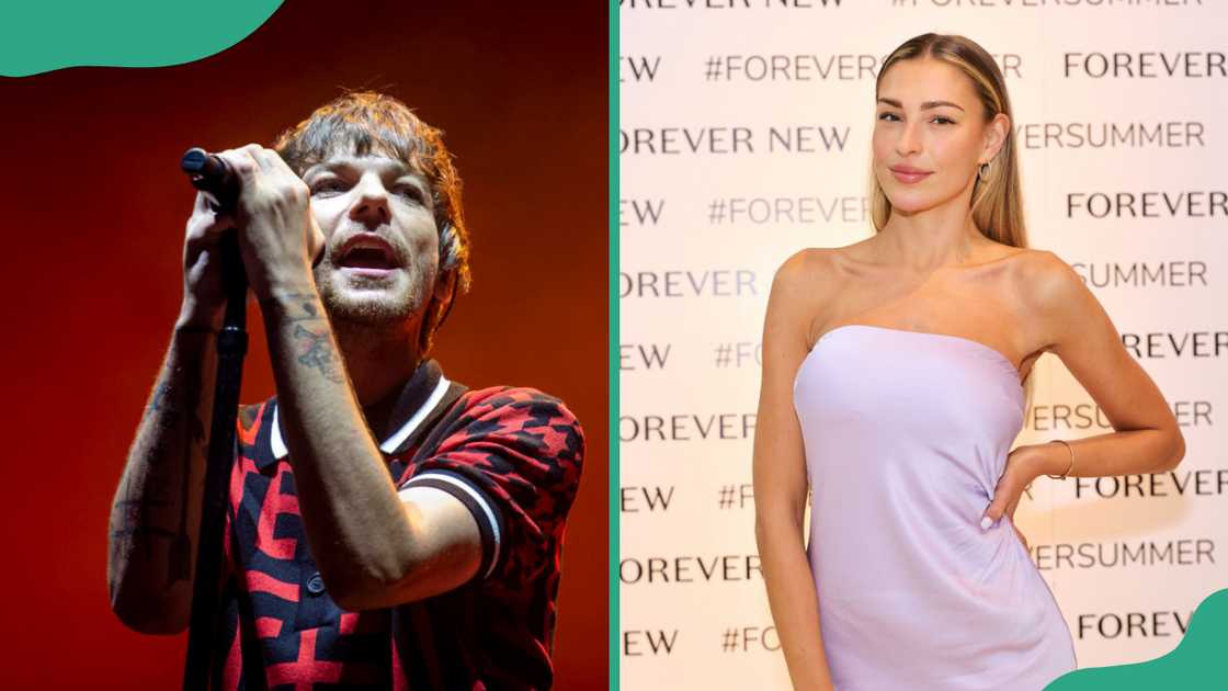 Louis Tomlinson in Milan, Italy (L). Zara McDermott at Milk Beach in London, England (R). Louis Tomlinson in Milan, Italy (L). Zara McDermott at Milk Beach in London, England (R).