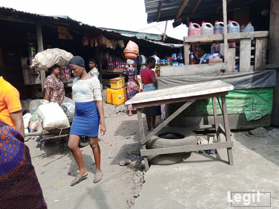 Only few buyers were seen at Jakande market, Ketu, Lagos. Photo credit: Esther Odili Only few buyers were seen at Jakande market, Ketu, Lagos. Photo credit: Esther Odili