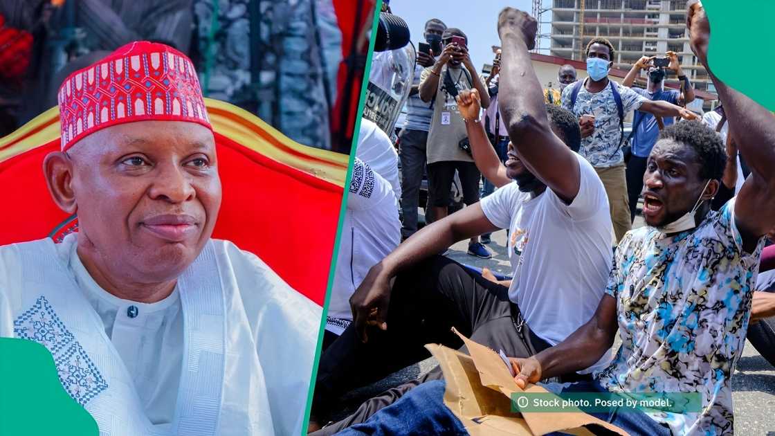 Kano youths protest after the Shariah Commission bans shisha smoking. Kano youths protest after the Shariah Commission bans shisha smoking.