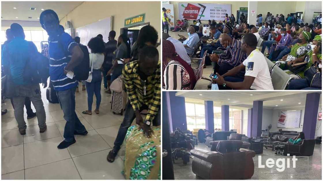 Passengers in Discomfort at Benin Airport's Waiting Area with No Air Condition as VIP Lounge Charges N3,000 for Sitting Passengers in Discomfort at Benin Airport's Waiting Area with No Air Condition as VIP Lounge Charges N3,000 for Sitting
