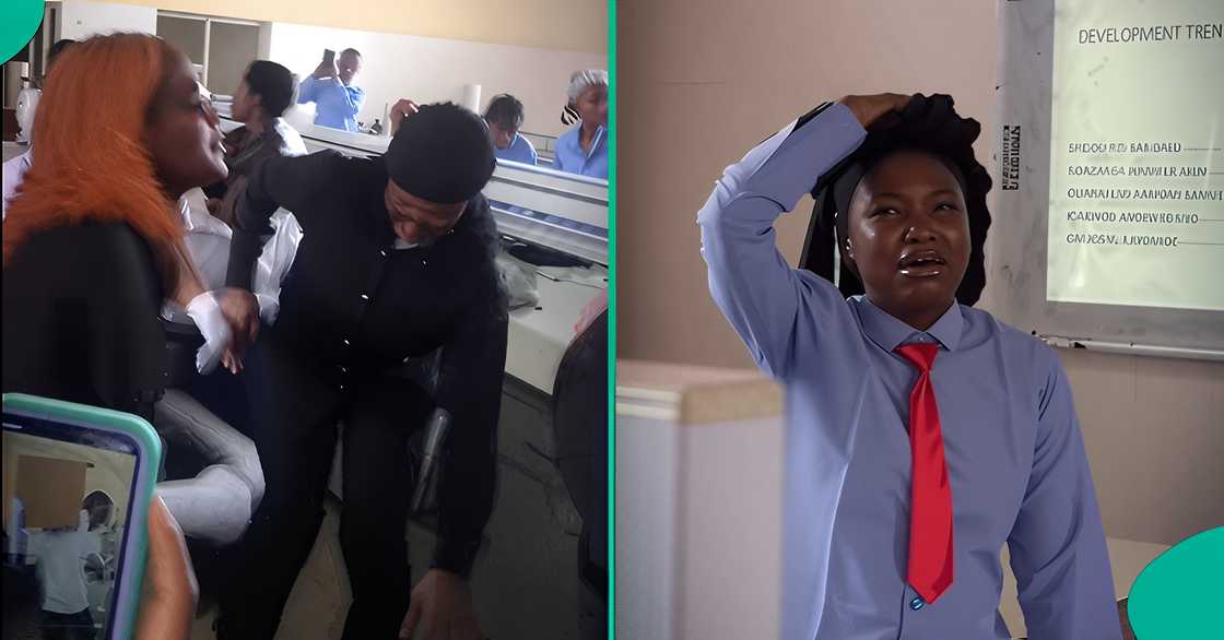 A Nigerian lady and her classmates stage a fake funeral as part of their final year project. A Nigerian lady and her classmates stage a fake funeral as part of their final year project.