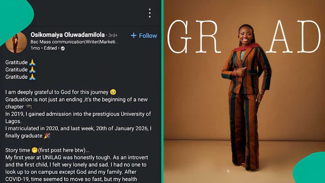 UNILAG graduate who fought illness shines, sets family record UNILAG graduate who fought illness shines, sets family record