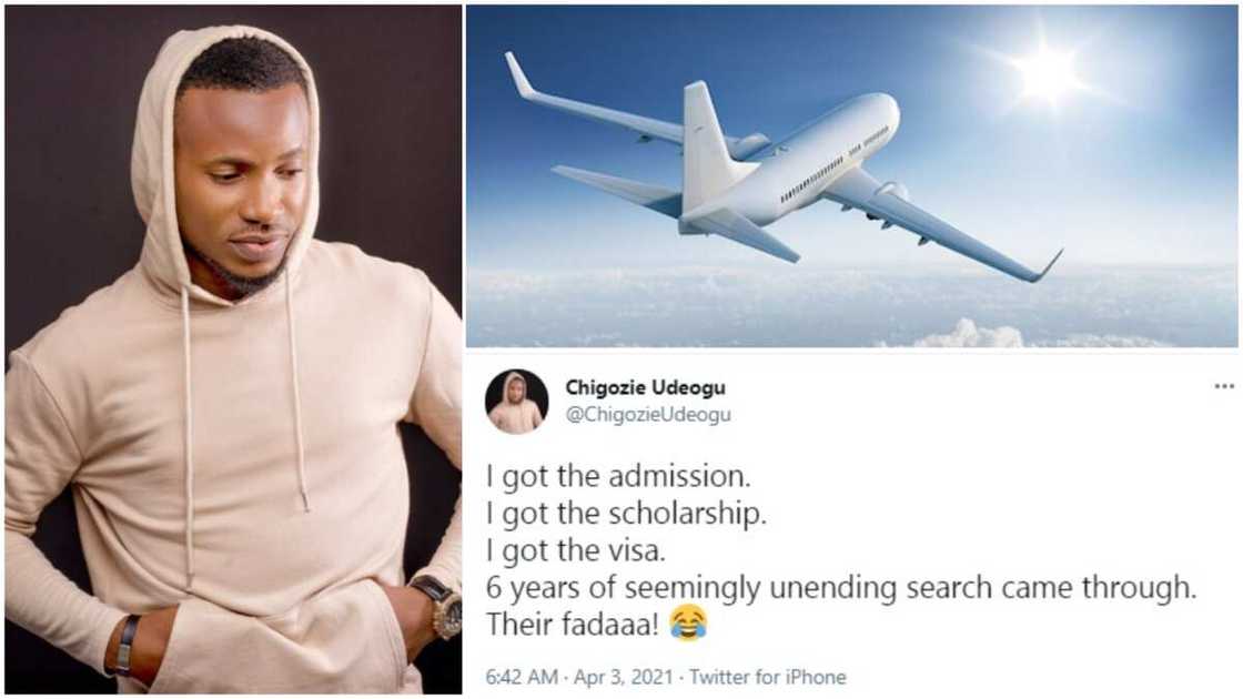 After 6 years of trying, Nigerian man finally secures his visa, sets to travel abroad with scholarship After 6 years of trying, Nigerian man finally secures his visa, sets to travel abroad with scholarship