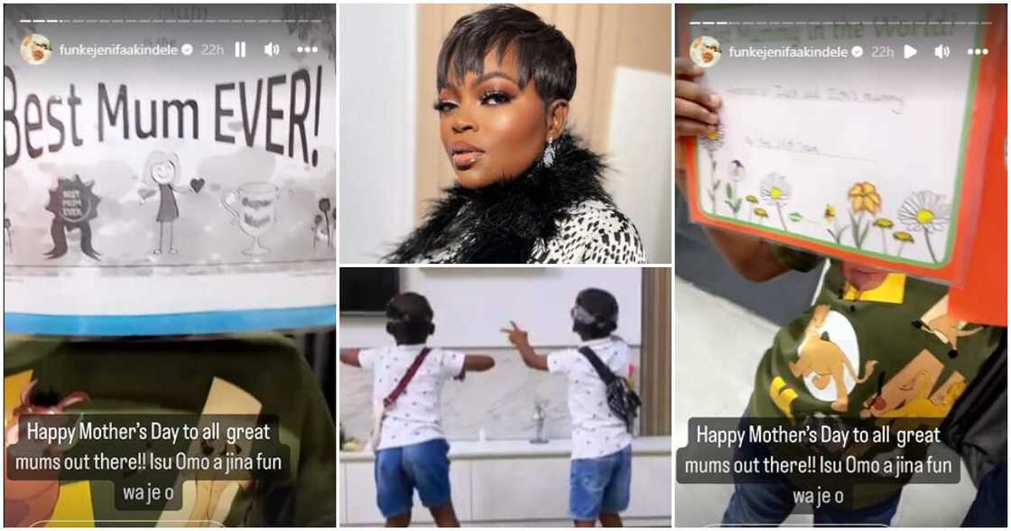 Nollywood's Funke Akindele and her kids Nollywood's Funke Akindele and her kids