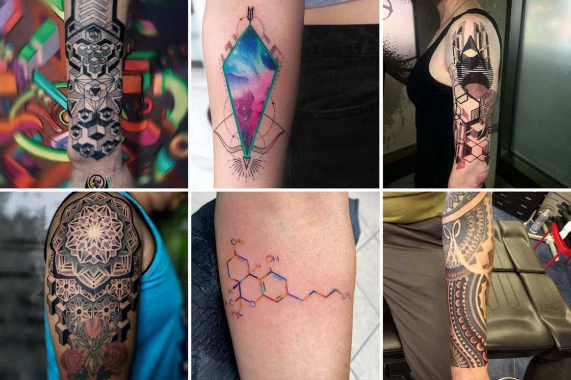 Geometric colour tattoos Geometric colour tattoos