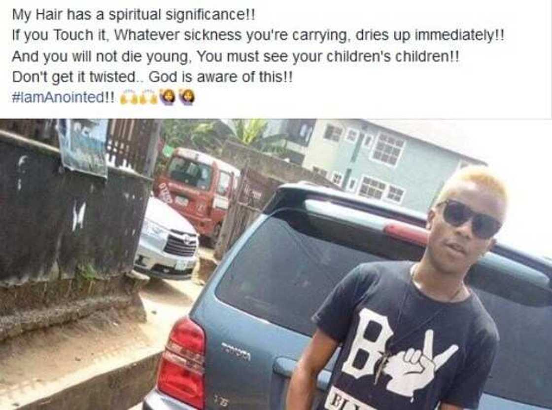 My dyed hair can heal any sickness - Pastor Newman Emmanuel says (photo) My dyed hair can heal any sickness - Pastor Newman Emmanuel says (photo)