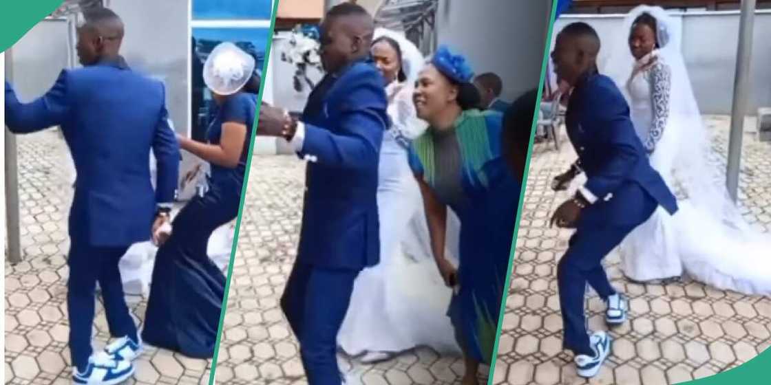 Gospel singer with cleft feet dances at wedding. Gospel singer with cleft feet dances at wedding.