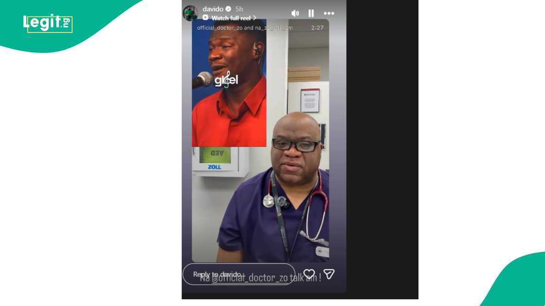 Davido backed Doctor Zo’s view that emergency equipment could have helped Toluwanisings survive. Davido backed Doctor Zo’s view that emergency equipment could have helped Toluwanisings survive.