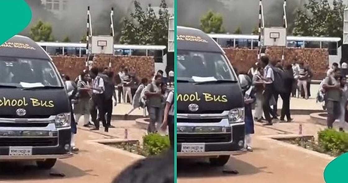 Students scamper for safety in their uniforms as plane crashes into their school in Bangladesh. Students scamper for safety in their uniforms as plane crashes into their school in Bangladesh.