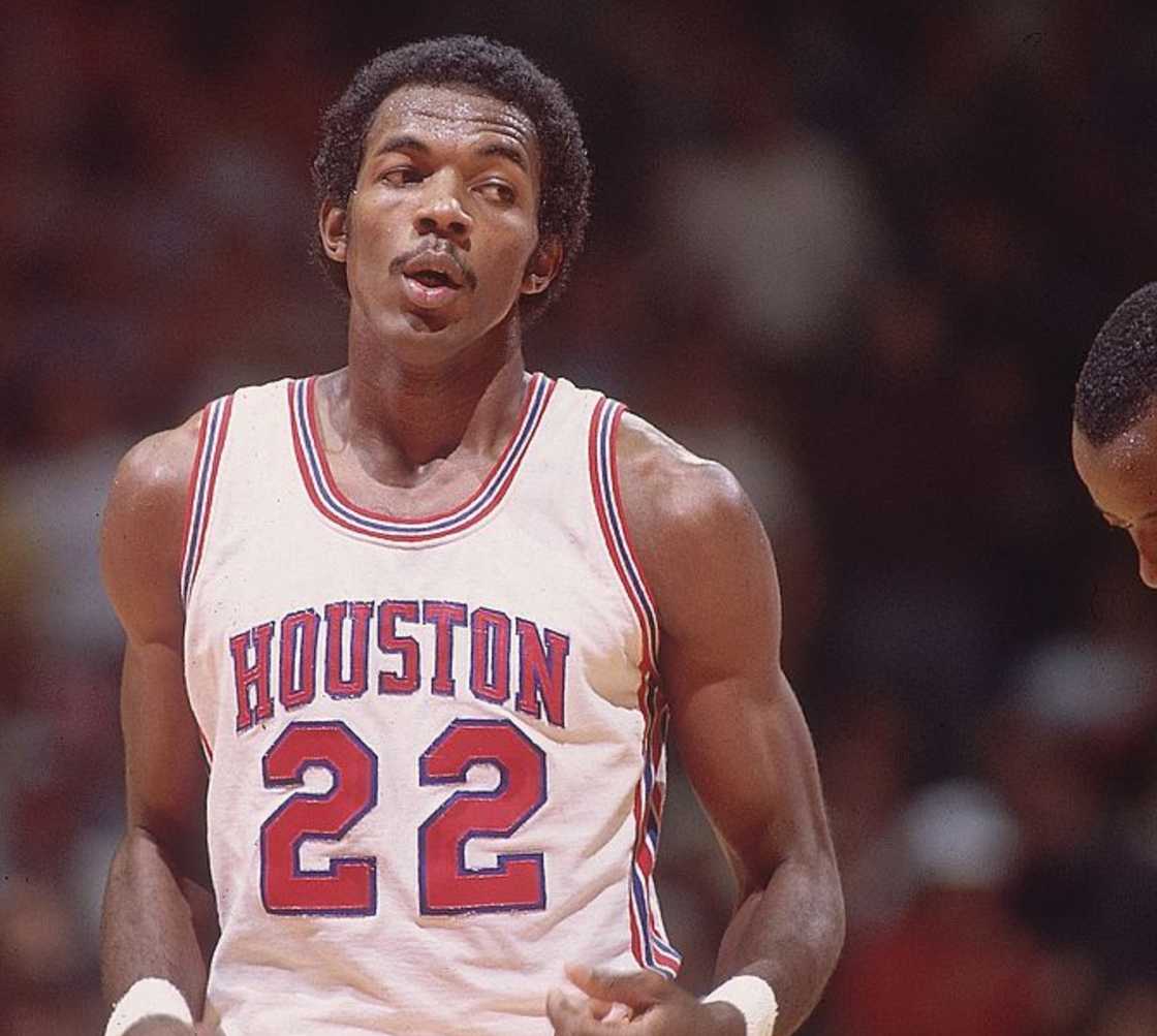 Clyde Drexler on the court during a game against North Carolina State in 1983