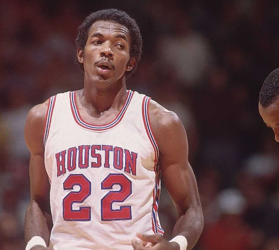 Clyde Drexler on the court during a game against North Carolina State in 1983 Clyde Drexler on the court during a game against North Carolina State in 1983