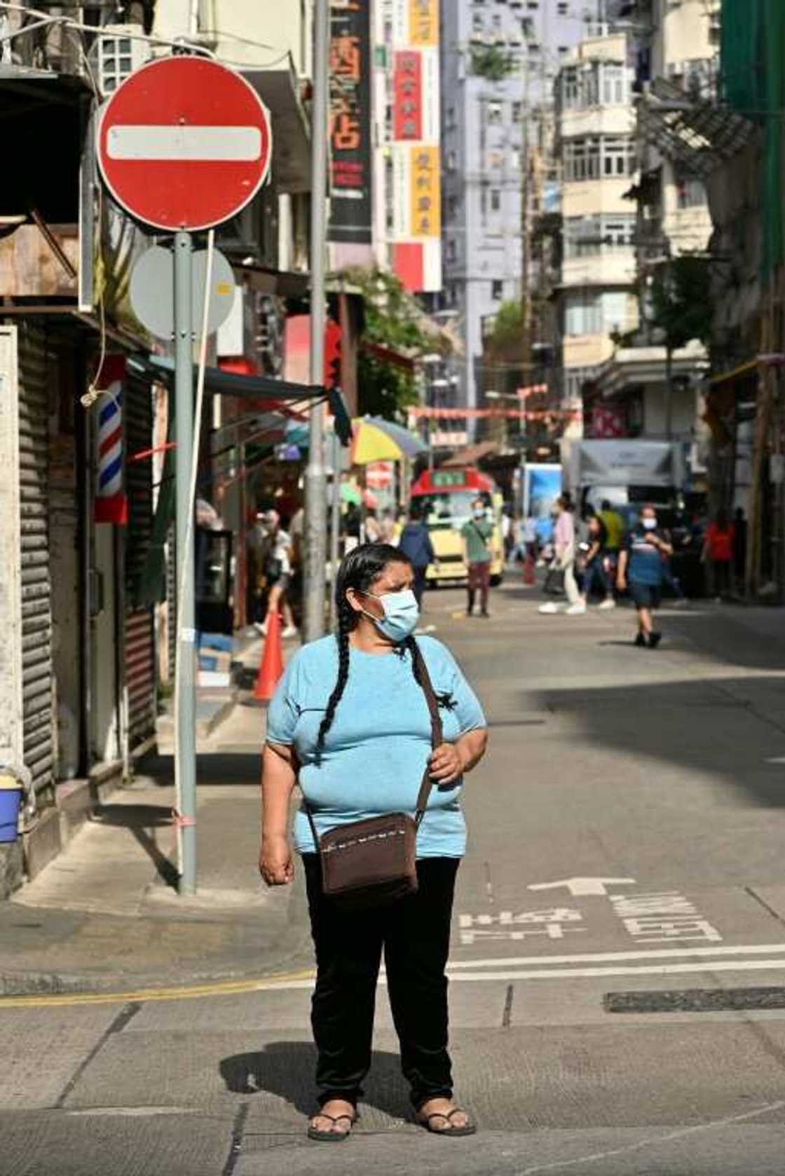 Zoila Lecarnaque Saavedra walks in the Jordan area of Hong Kong near the cramped hostel where she lived after her recent release Zoila Lecarnaque Saavedra walks in the Jordan area of Hong Kong near the cramped hostel where she lived after her recent release