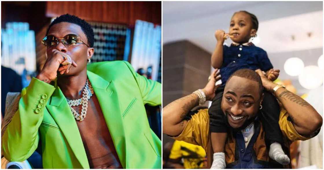 Photos of Davido, Ifeanyi and Wizkid