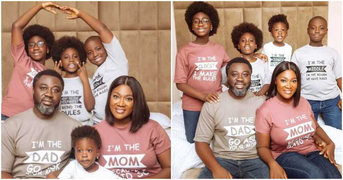 Actress Mercy Johnson and her family