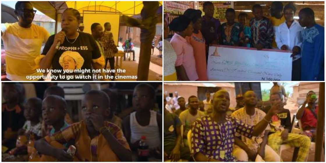 Fans Pray For Toyin Abraham as She Returns to Place of Birth to Give Villagers Free Cinema Experience Fans Pray For Toyin Abraham as She Returns to Place of Birth to Give Villagers Free Cinema Experience