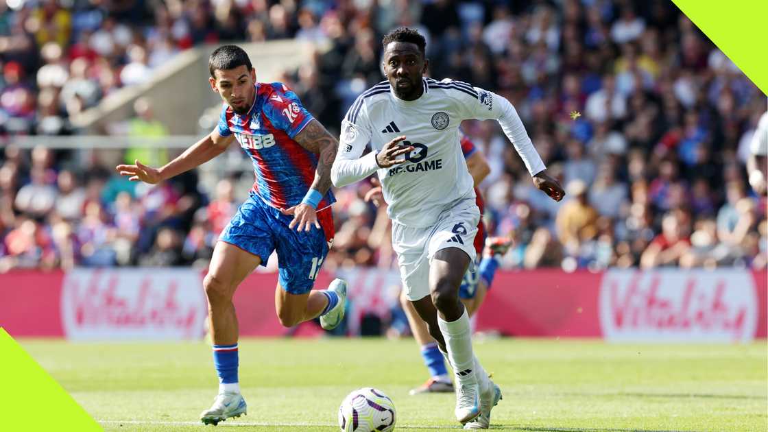 Wilfred Ndidi in action for Leicester City against Crystal Palace.