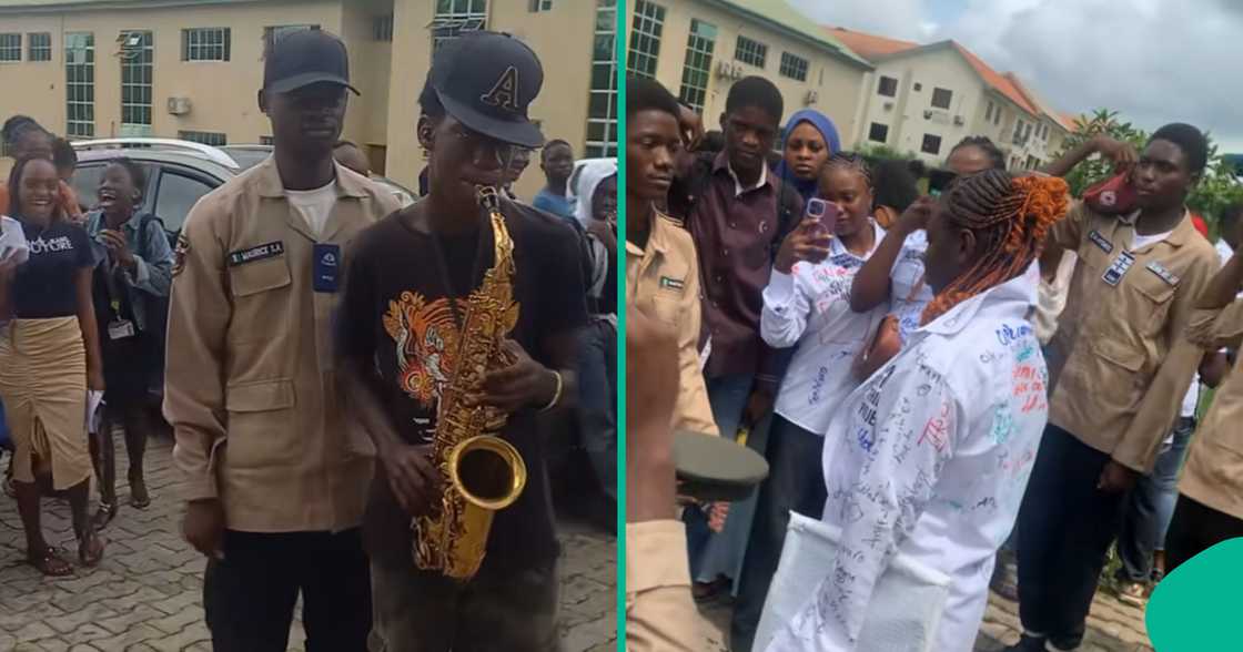 Lady celebrated in grand style as she graduates from school. Lady celebrated in grand style as she graduates from school.