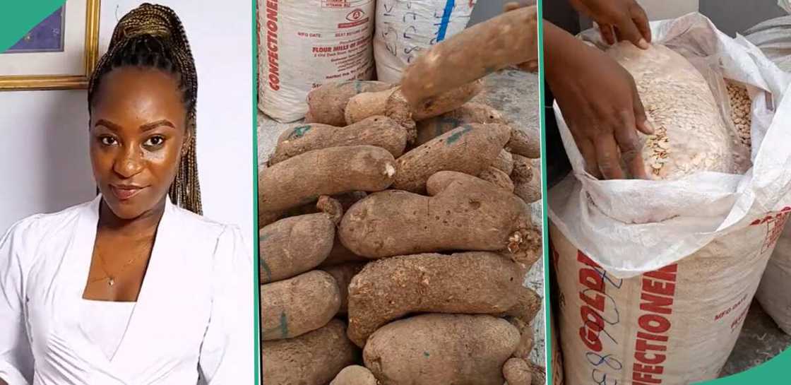 Lady shares video of food sent to her by her mother. Lady shares video of food sent to her by her mother.