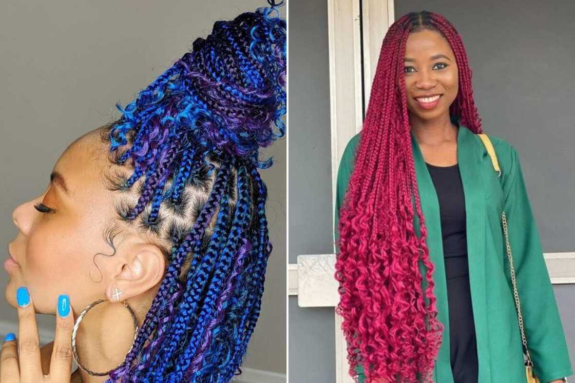 knotless braids with colour knotless braids with colour