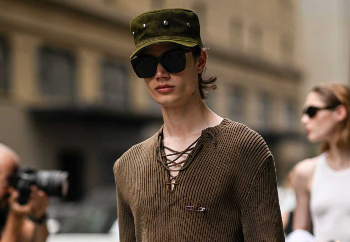 Model Ian Jeffrey at a fashion event in New York Model Ian Jeffrey at a fashion event in New York