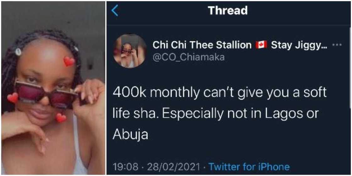 N400k monthly can’t give you a soft life: Nigerian lady says, internet users react N400k monthly can’t give you a soft life: Nigerian lady says, internet users react