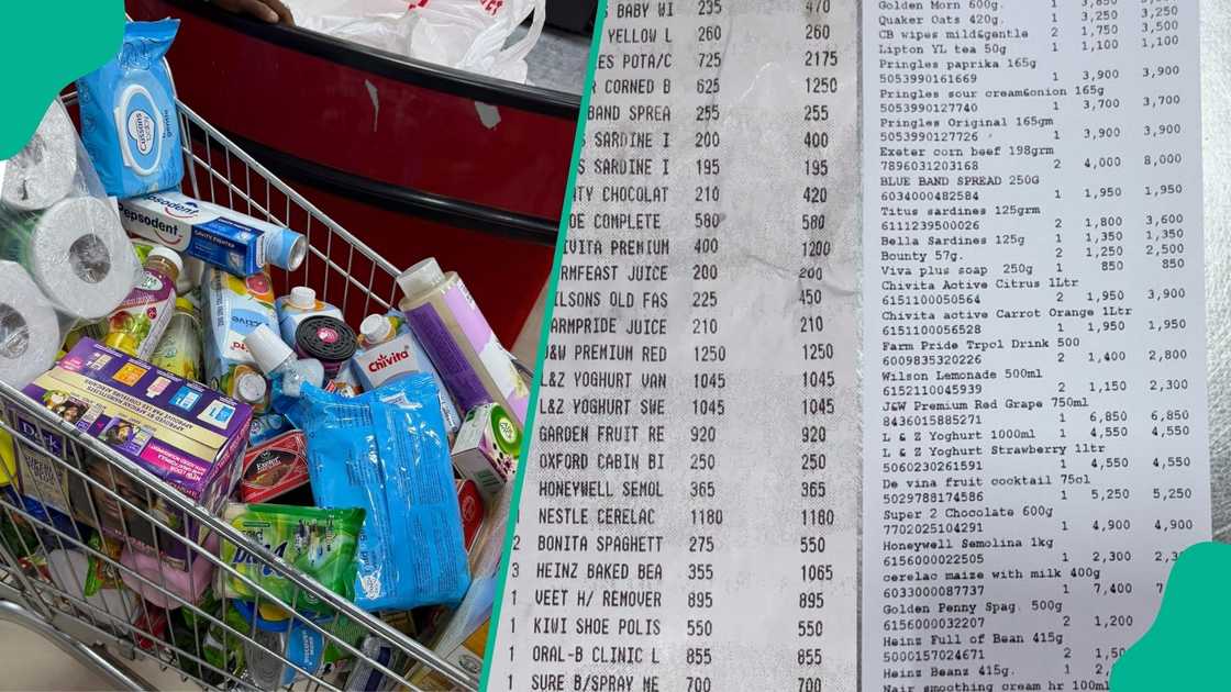 A Nigerian X user compared grocery prices from 2020 and 2025 using the same supermarket receipt, exposing that the cost of the items rose from N25,225 to N147,050, reflecting a 582% increase.
