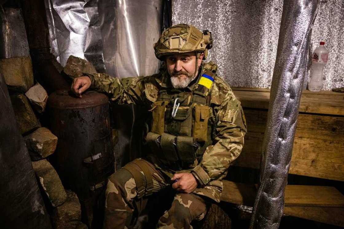 A Ukrainian serviceman displays a sauna, build in a trench on the front line in eastern Ukraine's Donetsk region A Ukrainian serviceman displays a sauna, build in a trench on the front line in eastern Ukraine's Donetsk region