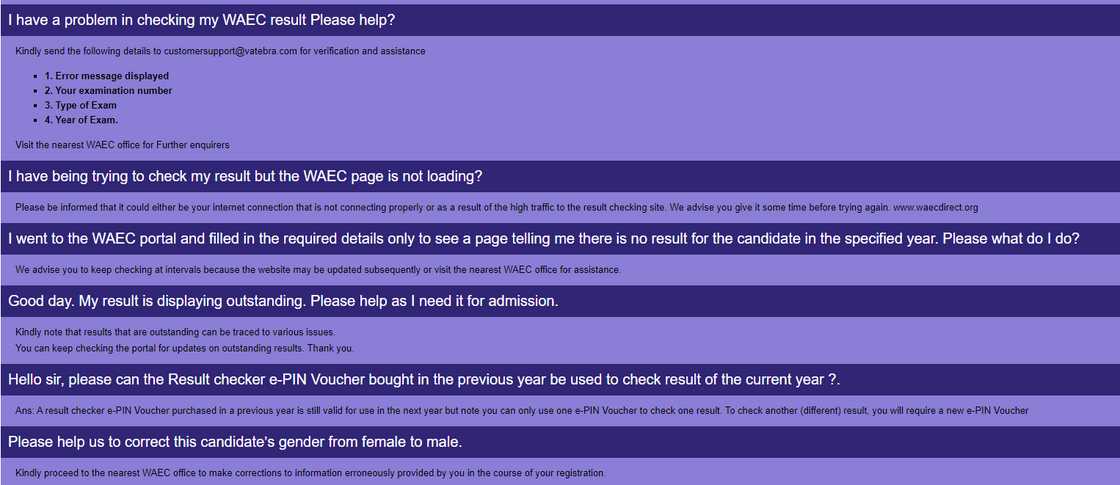 WAEC result 2024