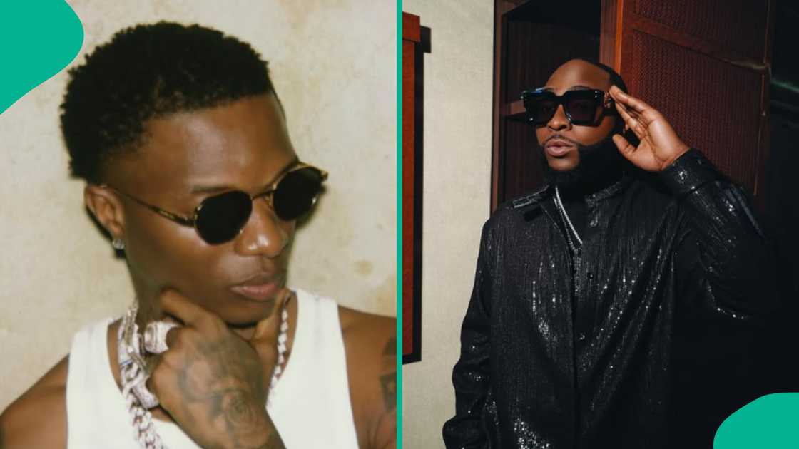 Wizkid reacts online after meeting Davido at nightclub.