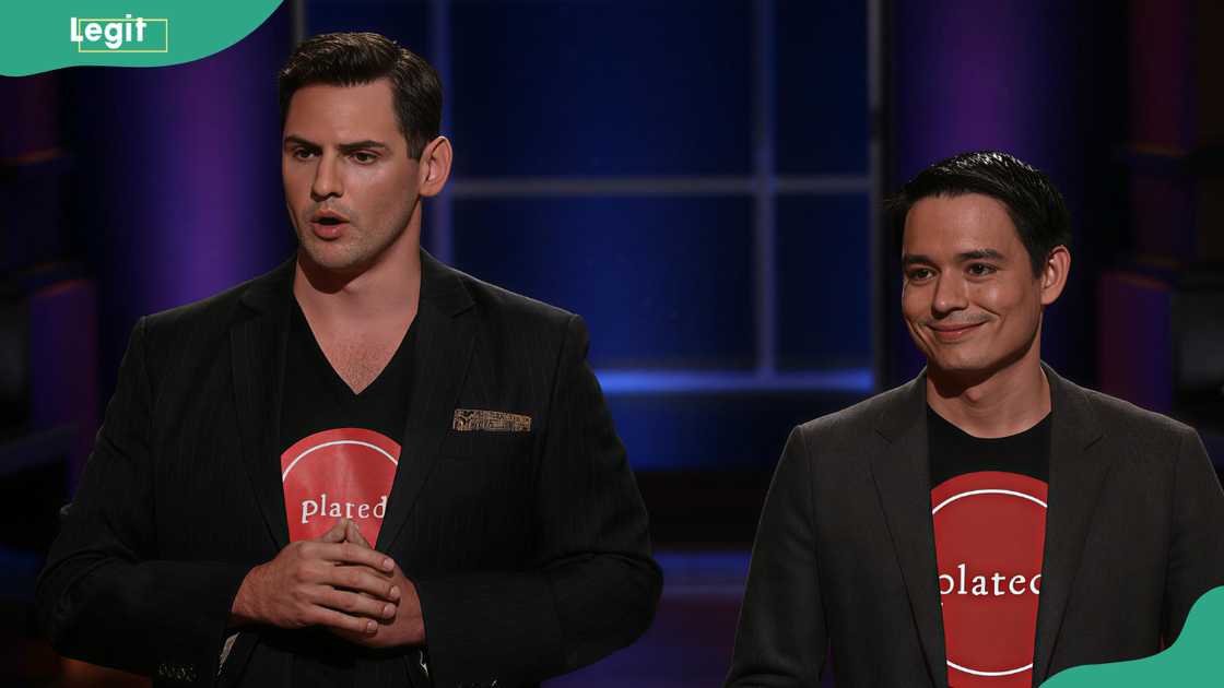Plated founders Josh Hix and Nick Taranto during the Shark Tank