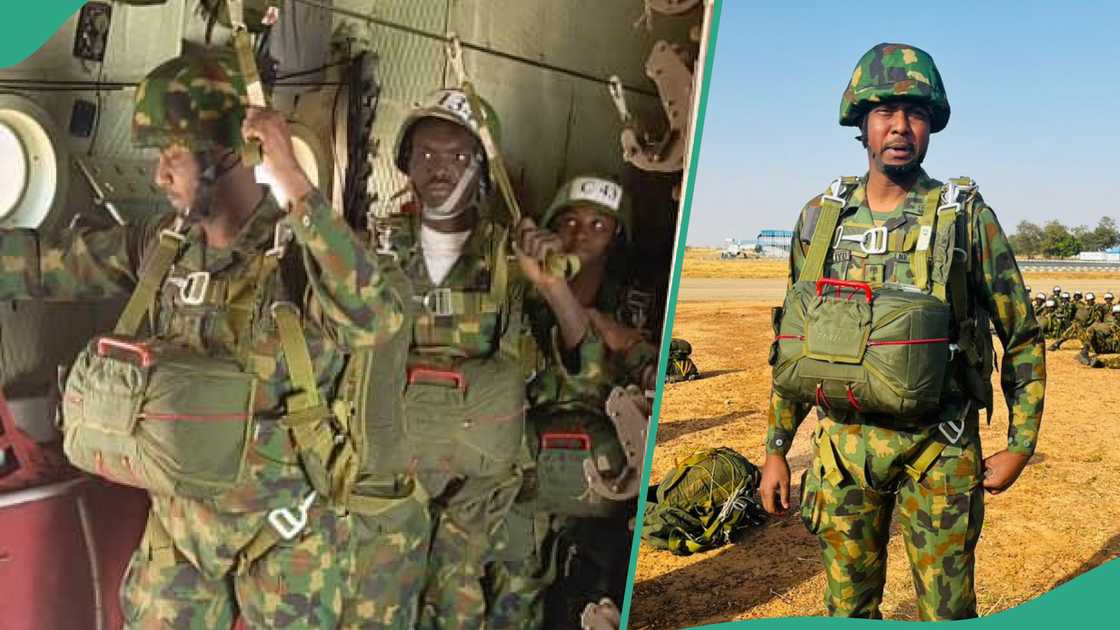 Brigadier General Abubakar Sadiq Aliyu of the Nigerian Army has become the second general in the army who will jump from a moving plane to inspire cadets. Brigadier General Abubakar Sadiq Aliyu of the Nigerian Army has become the second general in the army who will jump from a moving plane to inspire cadets.