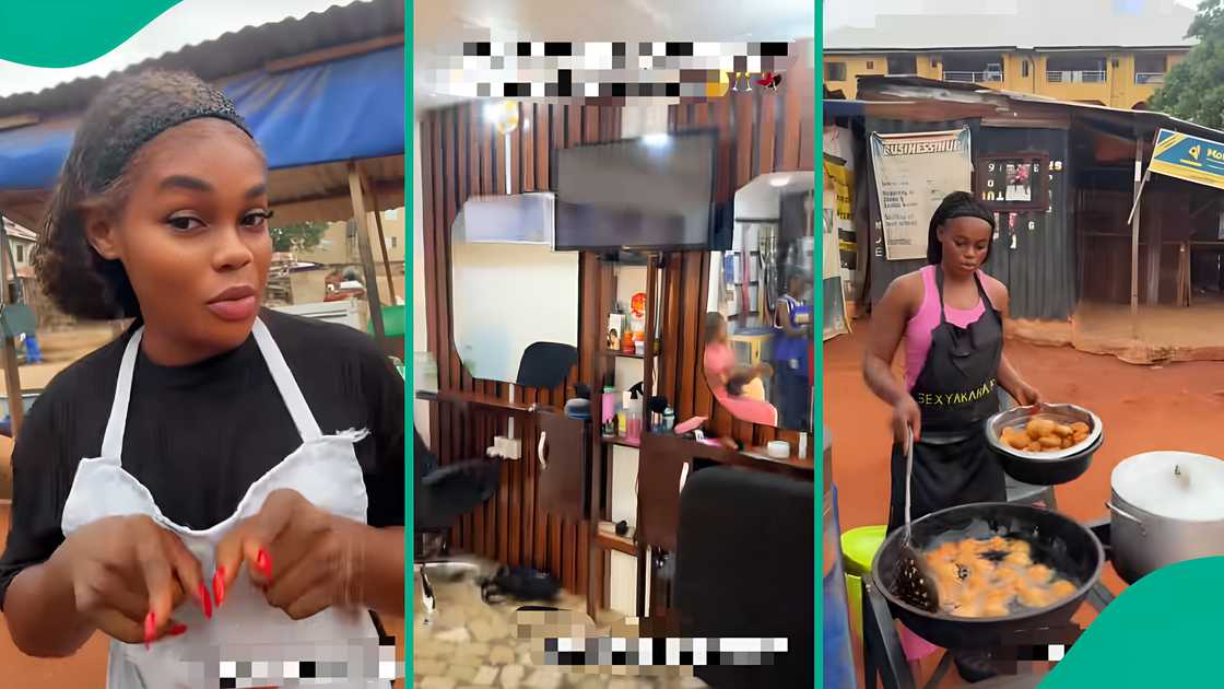Nigerian lady invests akara earnings in new salon