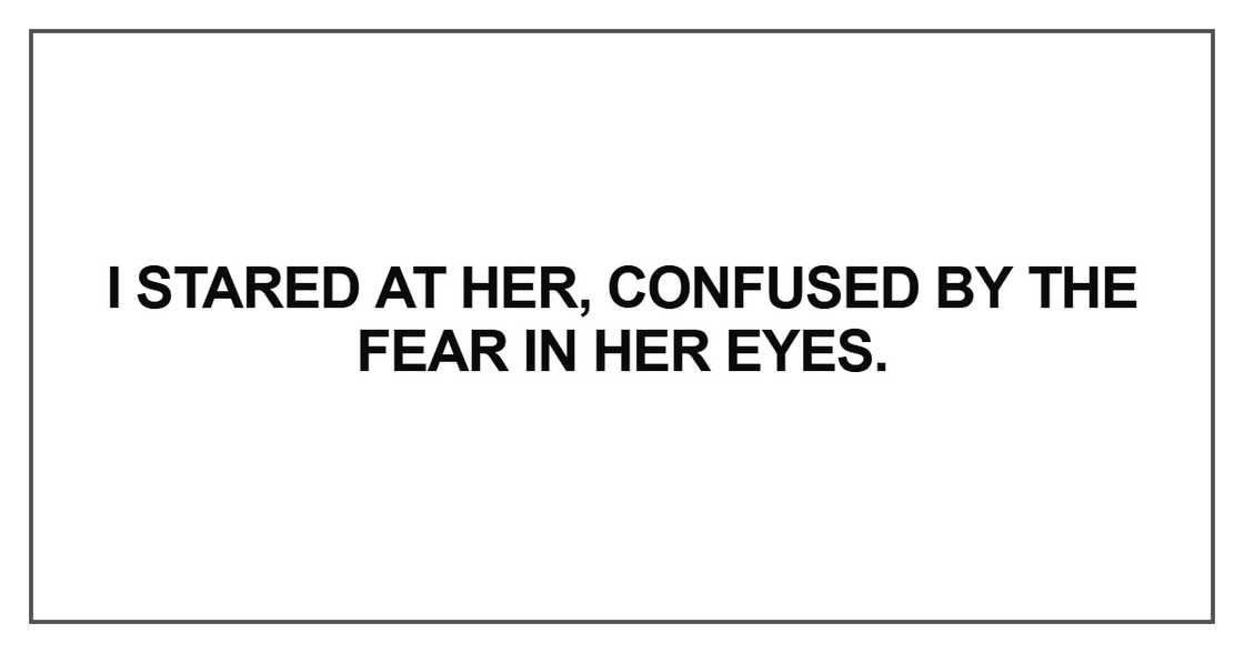 I stared at her