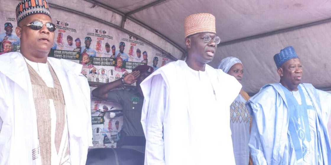 Shettima, Gwamnan Legas da Ganduje. Shettima, Gwamnan Legas da Ganduje.