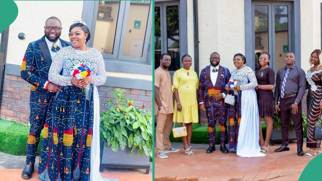 Cute photos emerge as Nigerian couple wed with just 10 guests present