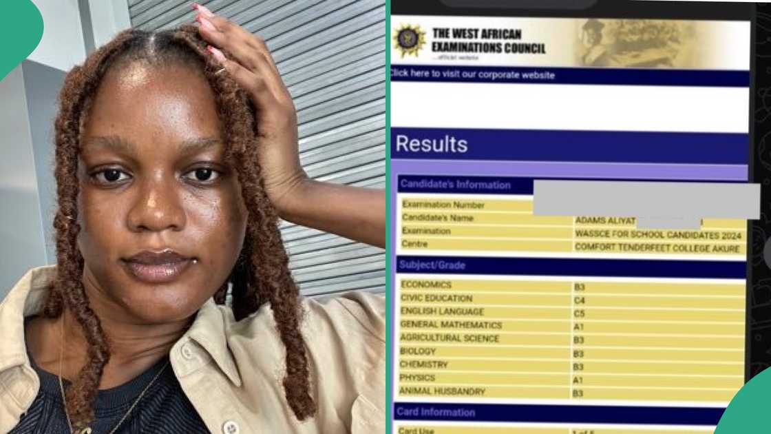 Girl's WAEC result trends online. Girl's WAEC result trends online.