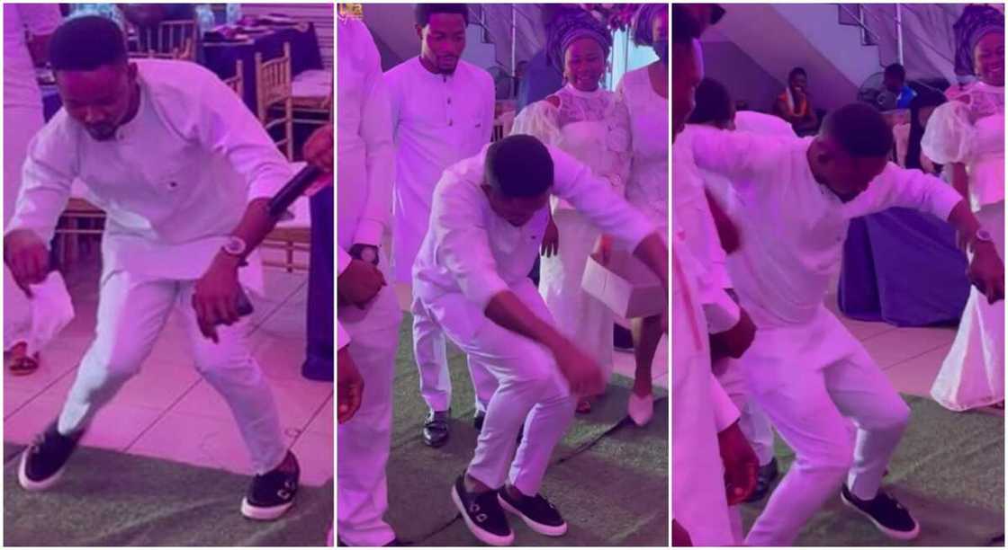 Wedding dance got hot when the groom's friend took over the whole show with a strong show of native moves. Wedding dance got hot when the groom's friend took over the whole show with a strong show of native moves.