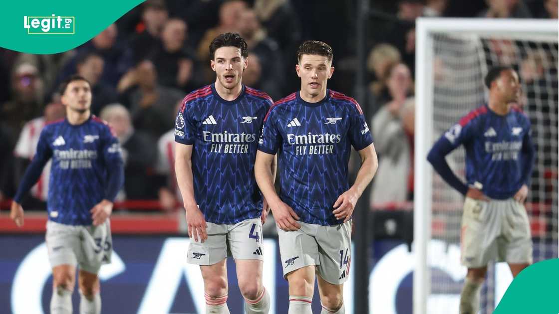 Viktor Gyokeres, Declan Rice, Premier League, Brentford, Arsenal, Gtech Community Stadium, United Kingdom. Viktor Gyokeres, Declan Rice, Premier League, Brentford, Arsenal, Gtech Community Stadium, United Kingdom.