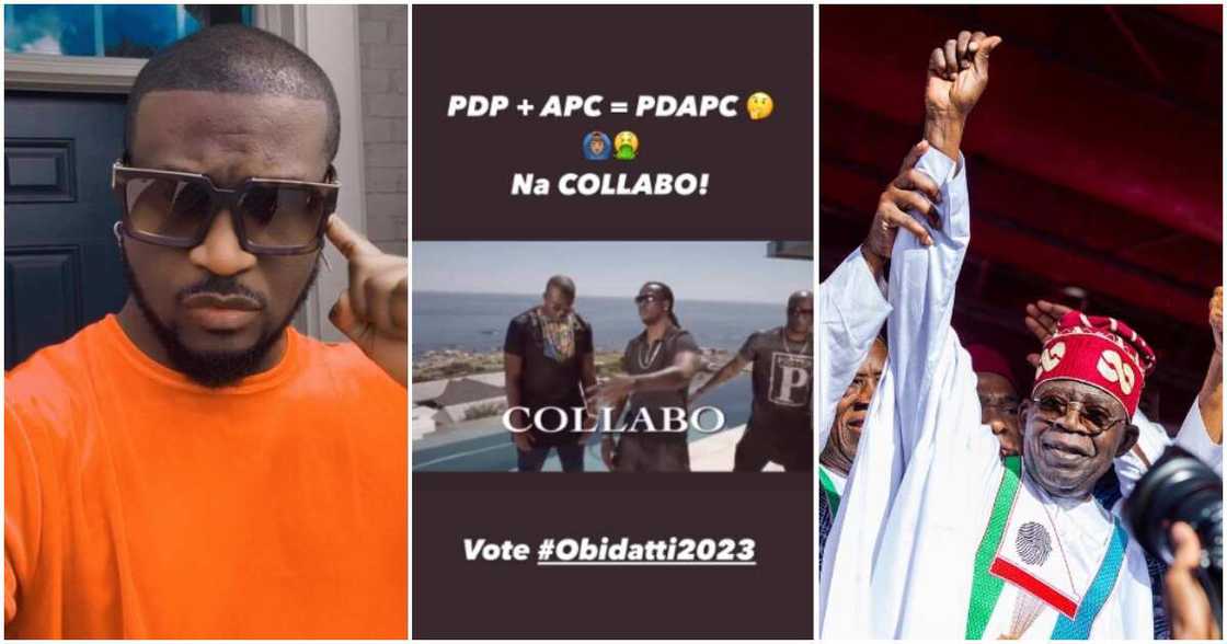 Peter Okoye of Psquare taunts Tinubu over PD-APC blunder. Peter Okoye of Psquare taunts Tinubu over PD-APC blunder.